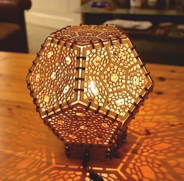 HM Pentagon 003 Voronoi Tea Light Holder Silicone Mold 3D print model_11