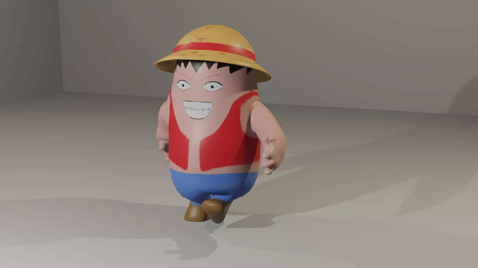 Luffy one piece Low-poly 3D model