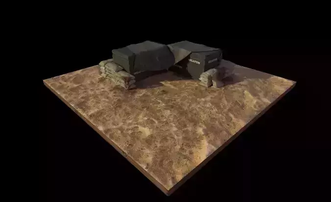 Weapon box scene pbr model asset