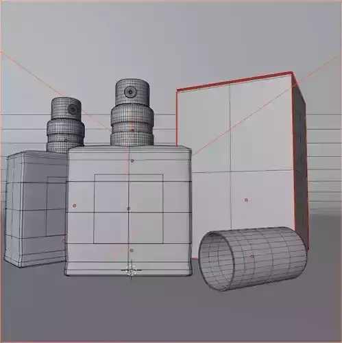 packaging obj bottle perfume mockup 3D model