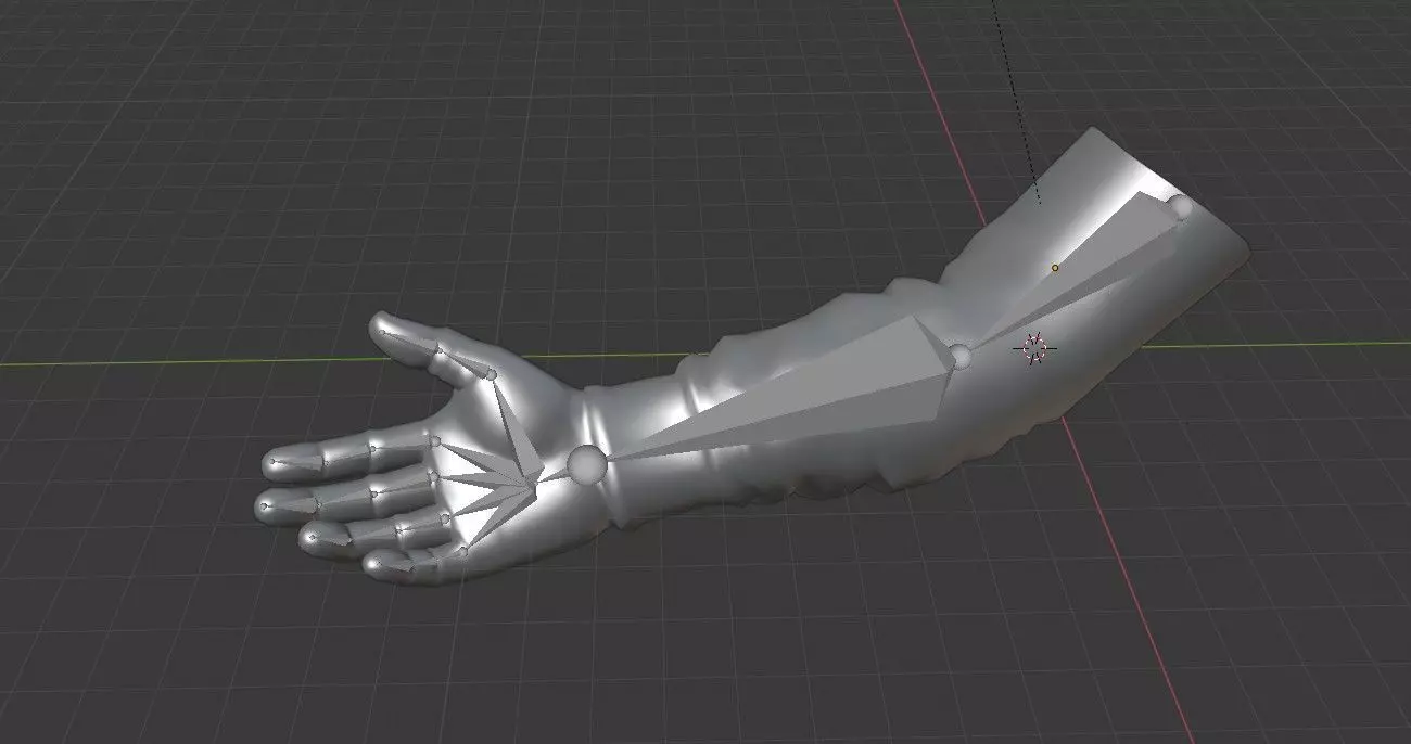 hand projects and bone Free 3D model