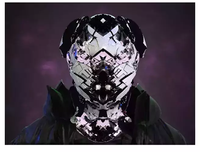 Sci-Fi Helmet Space Astronaut Character Robot 11