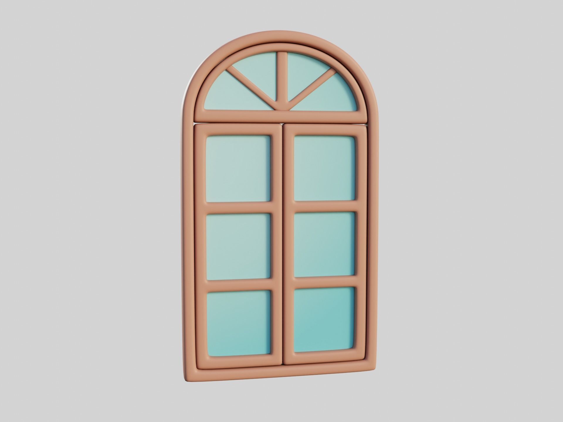 Cartoon Window 12a 3D model_5