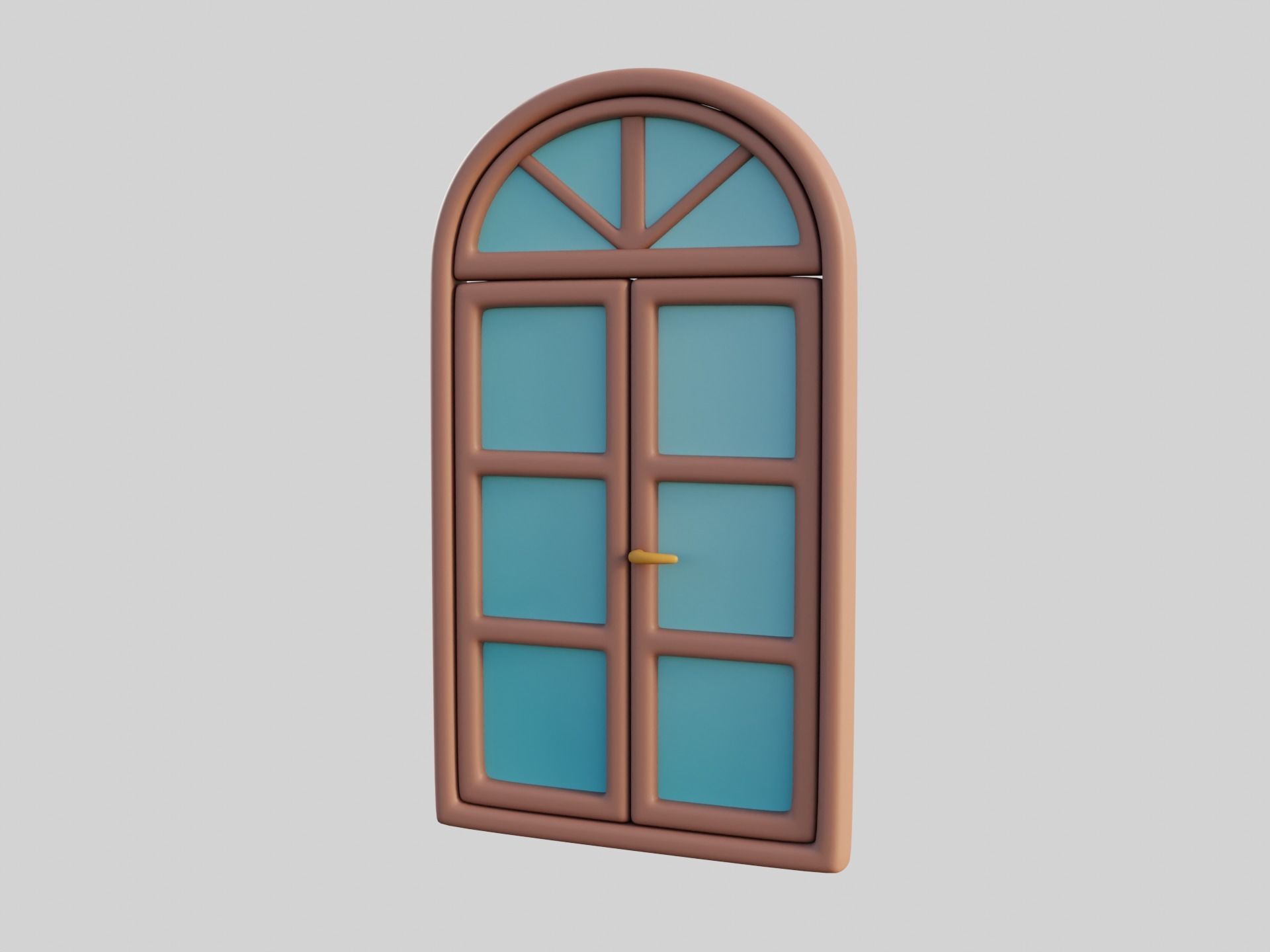 Cartoon Window 12a 3D model_9
