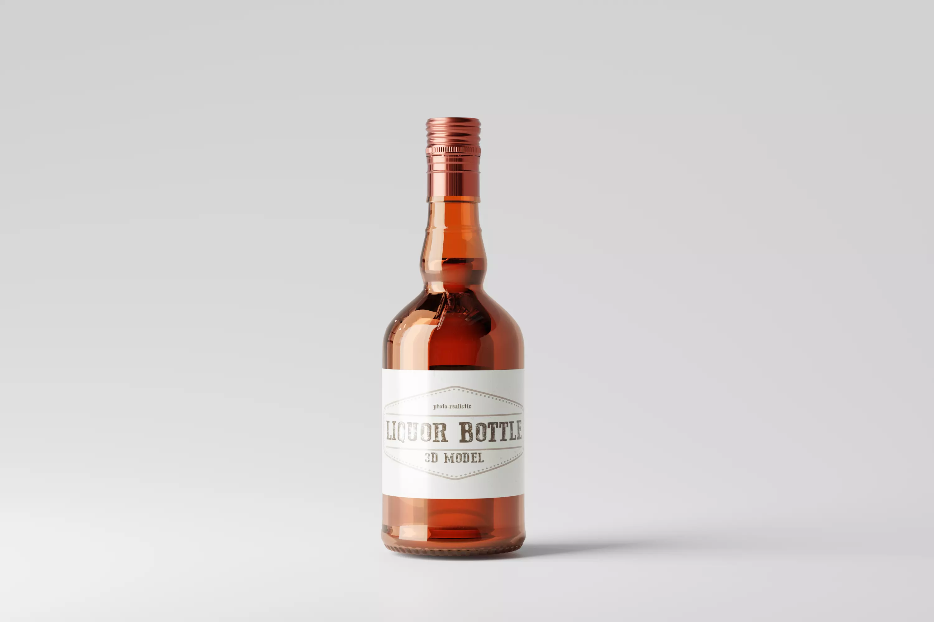 Whisky Hard Liquor Bottle 3D model