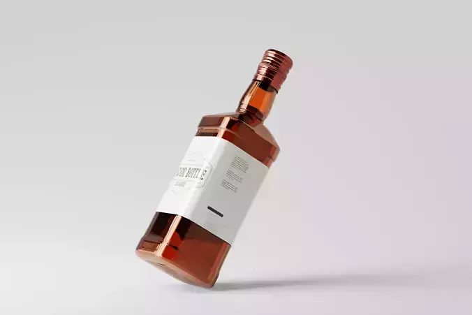 Whisky Hard Liquor Bottle 3D model