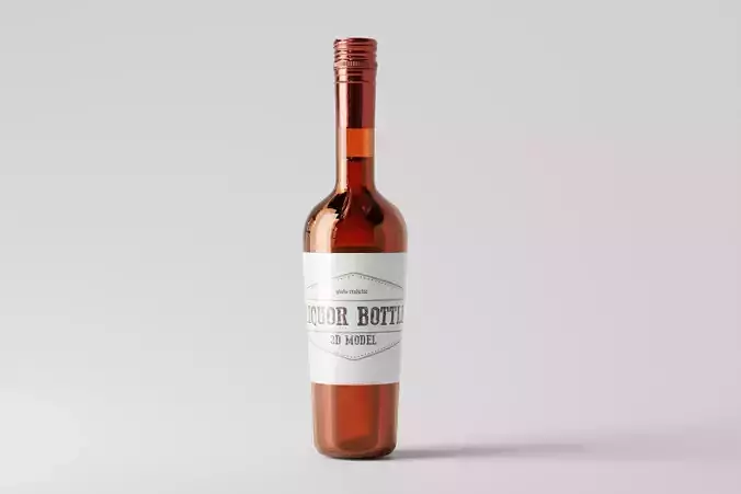 Whisky Hard Liquor Bottle 3D model