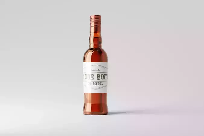 Whisky Hard Liquor Bottle 3D model