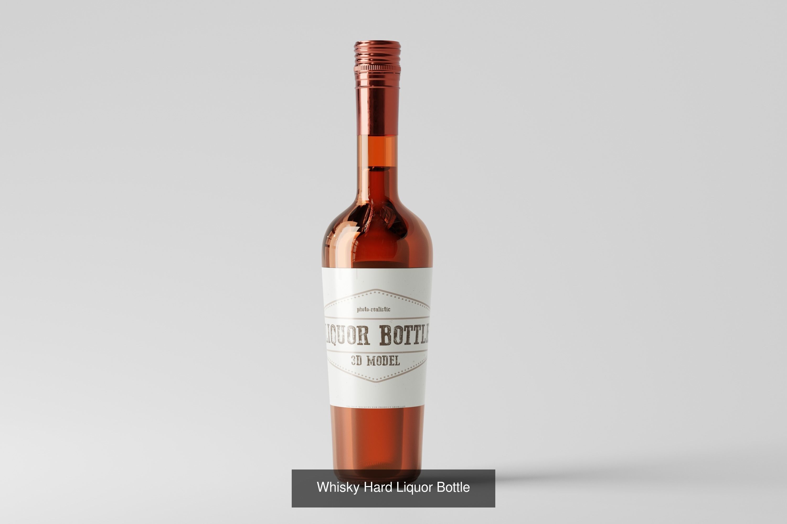 Whisky Hard Liquor Bottle Bundle 3D Model Collection_5