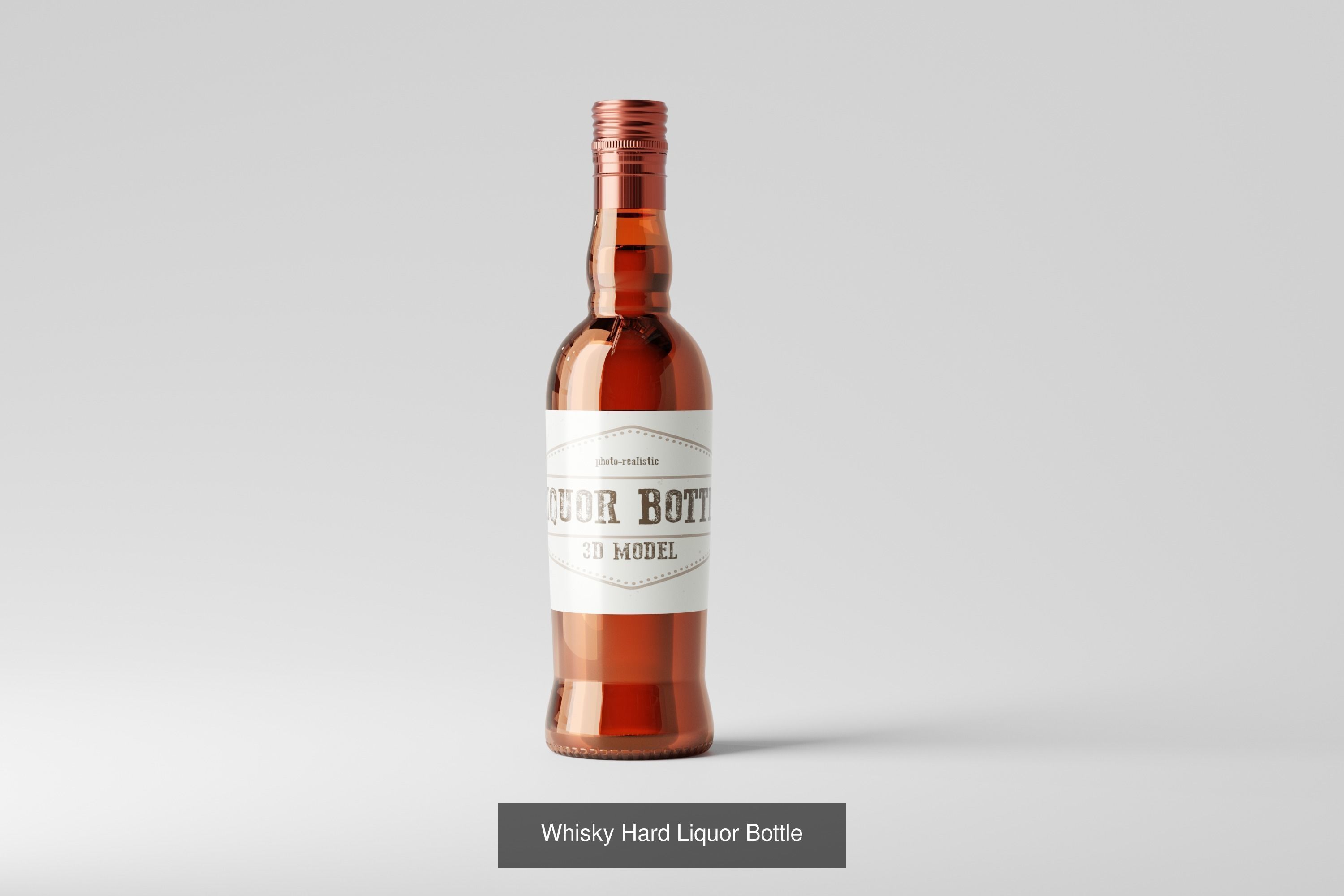 Whisky Hard Liquor Bottle Bundle 3D Model Collection_6