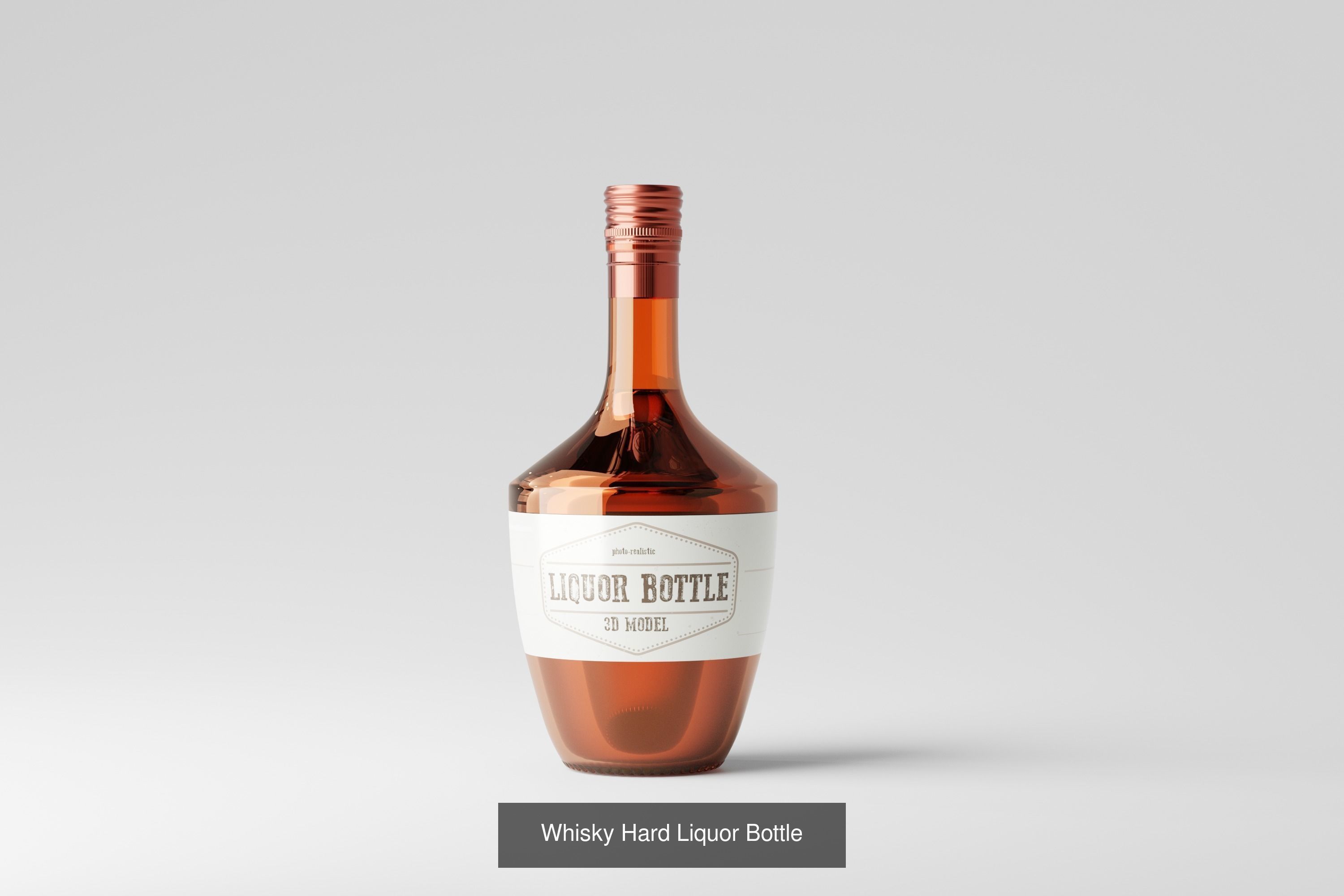 Whisky Hard Liquor Bottle Bundle 3D Model Collection_2