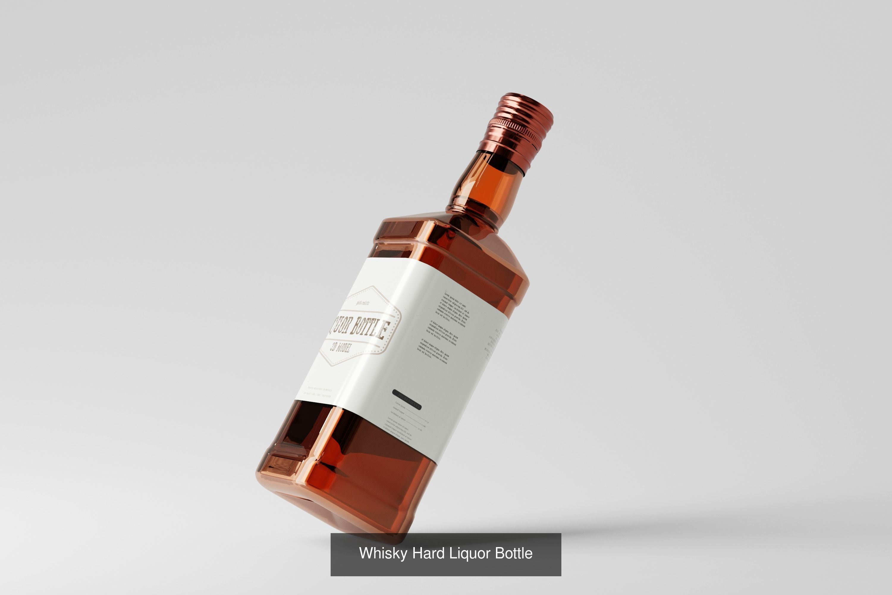 Whisky Hard Liquor Bottle Bundle 3D Model Collection_4