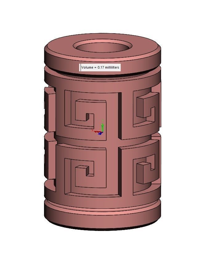 Double row Greek key Tube Beads and Charms 3D print model_9