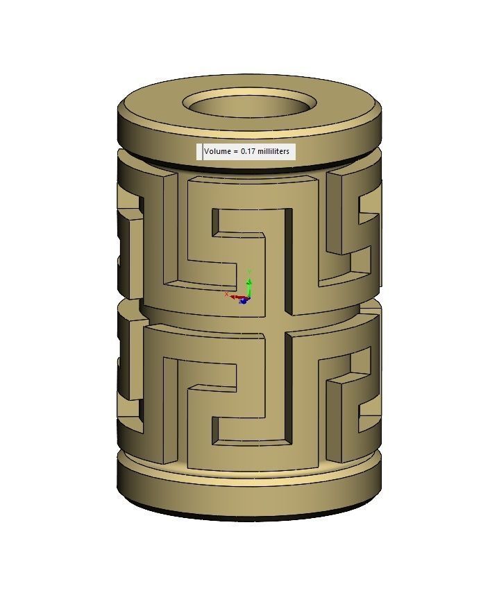 Double row Greek key Tube Beads and Charms 3D print model_13