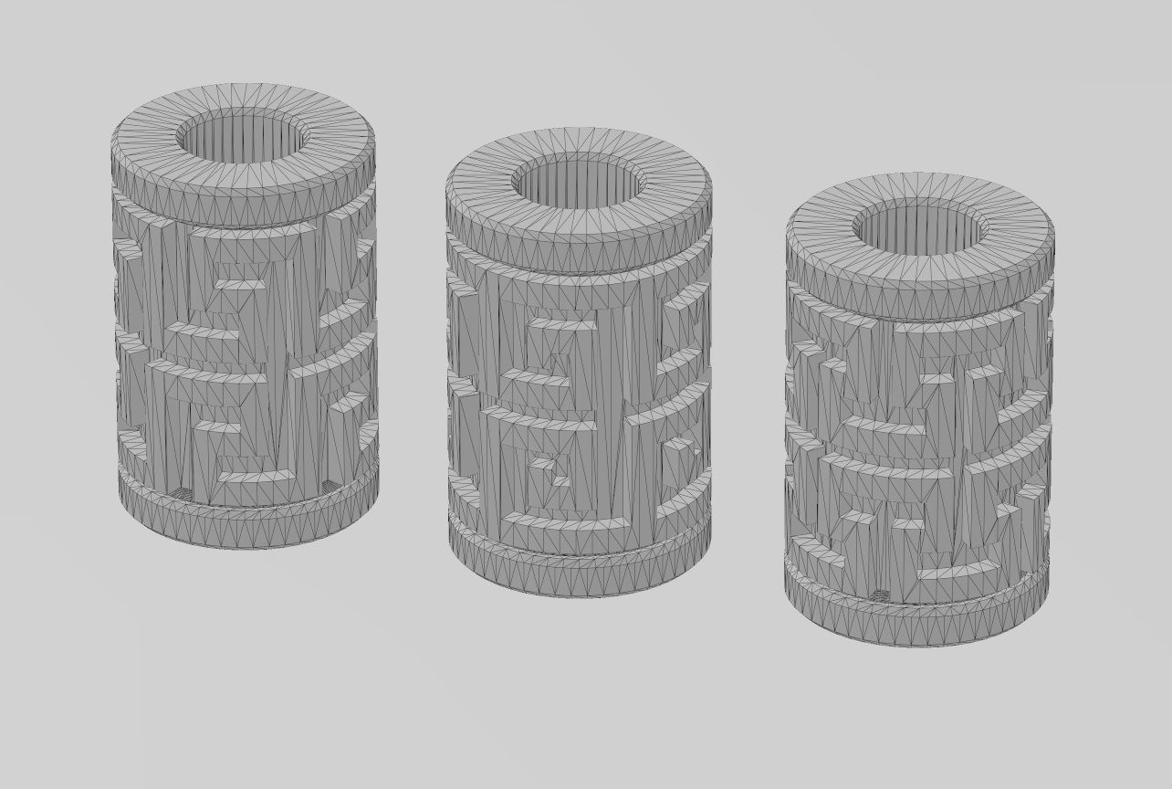 Double row Greek key Tube Beads and Charms 3D print model_12