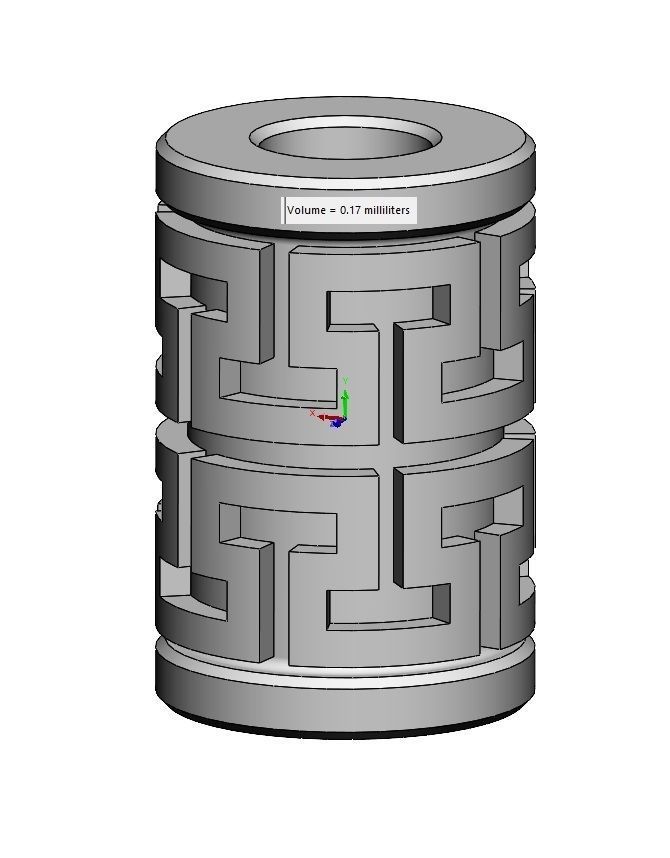 Double row Greek key Tube Beads and Charms 3D print model_10