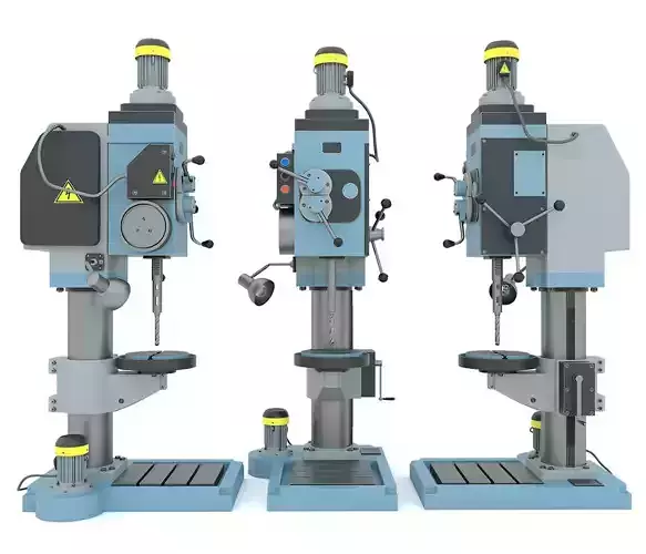 Industrial machine tool drilling vertical press 2N125 3D model