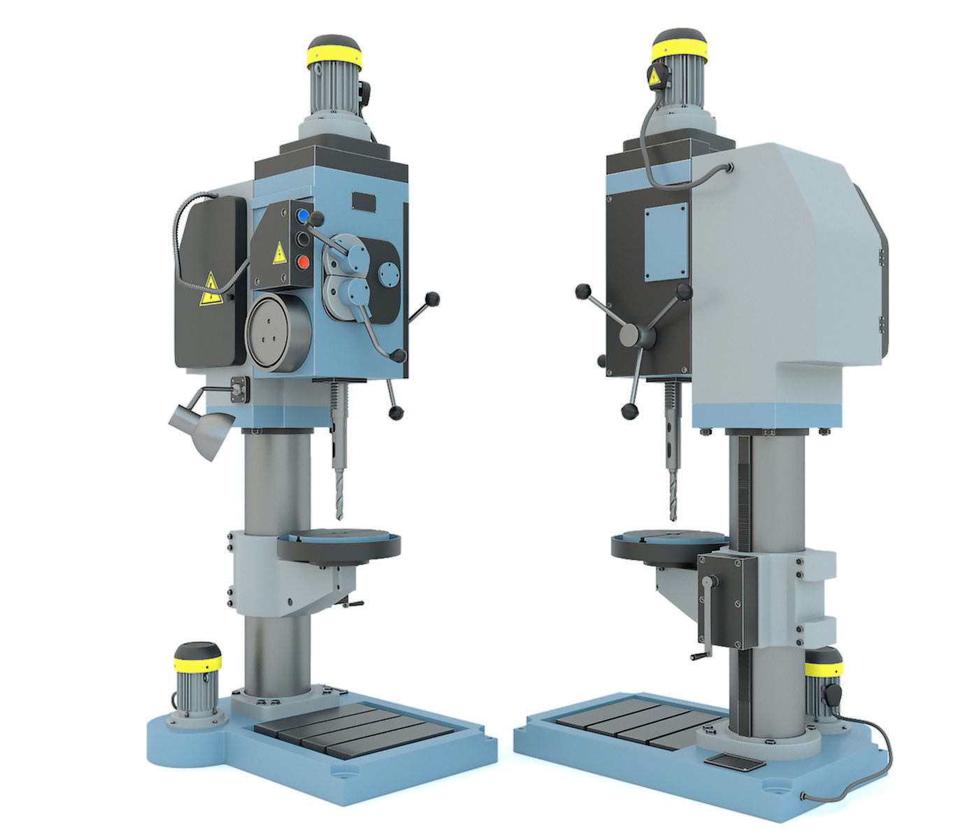 Industrial machine tool drilling vertical press 2N125 3D model_8
