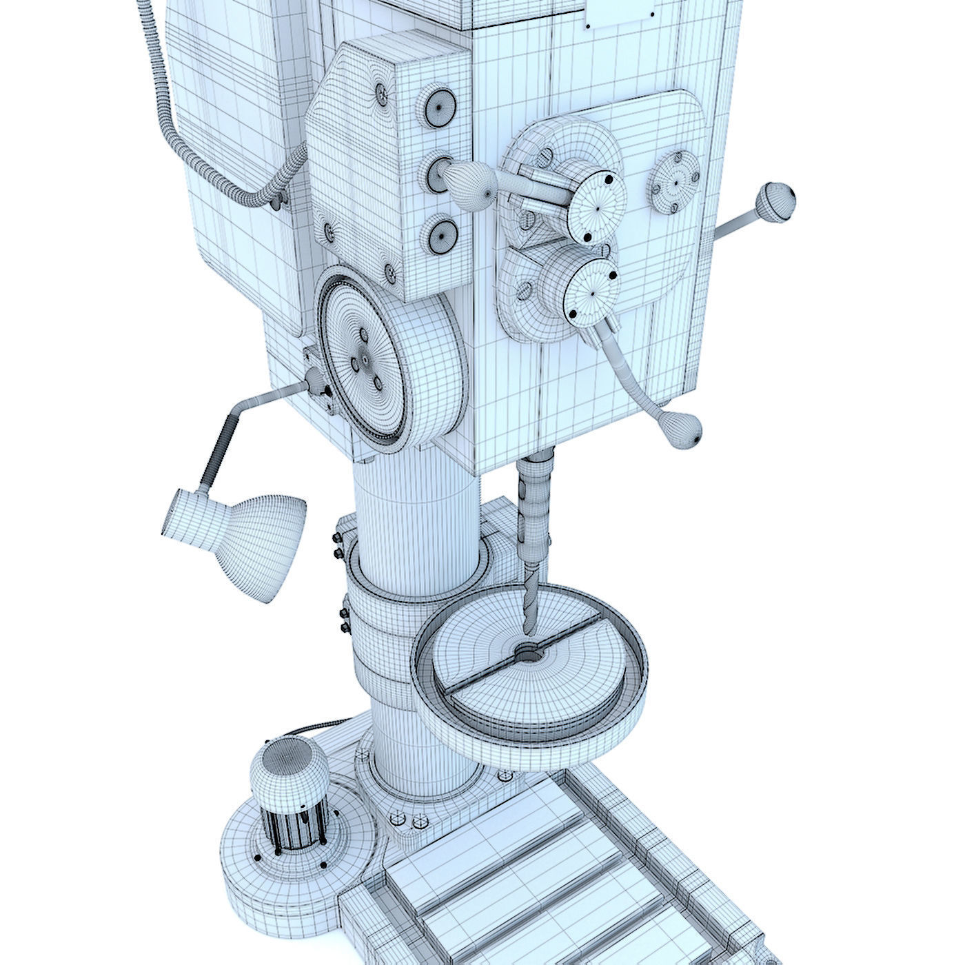 Industrial machine tool drilling vertical press 2N125 3D model_15