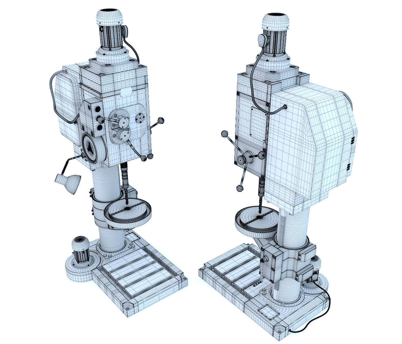 Industrial machine tool drilling vertical press 2N125 3D model_18