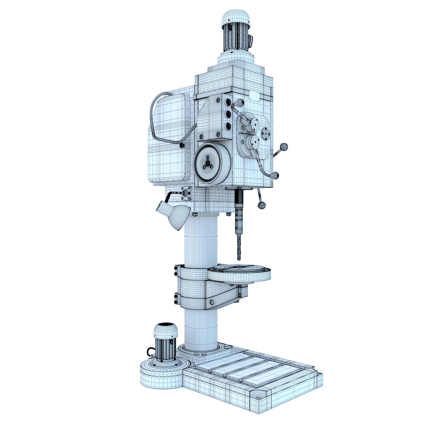 Industrial machine tool drilling vertical press 2N125 3D model_10