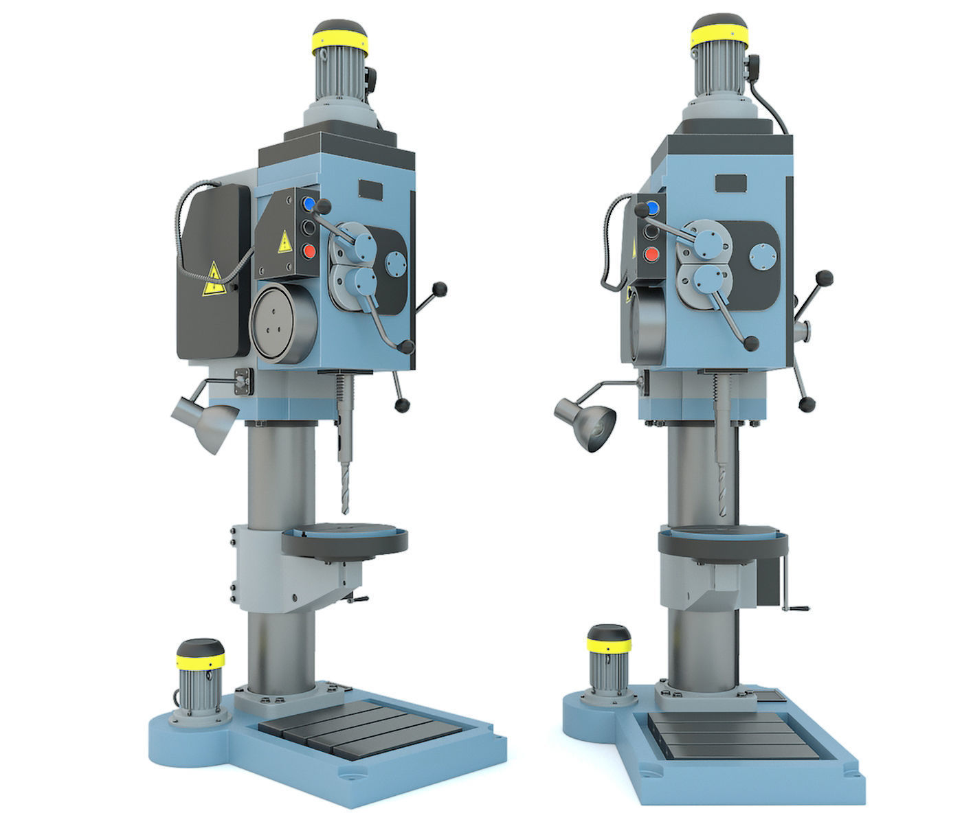Industrial machine tool drilling vertical press 2N125 3D model_7