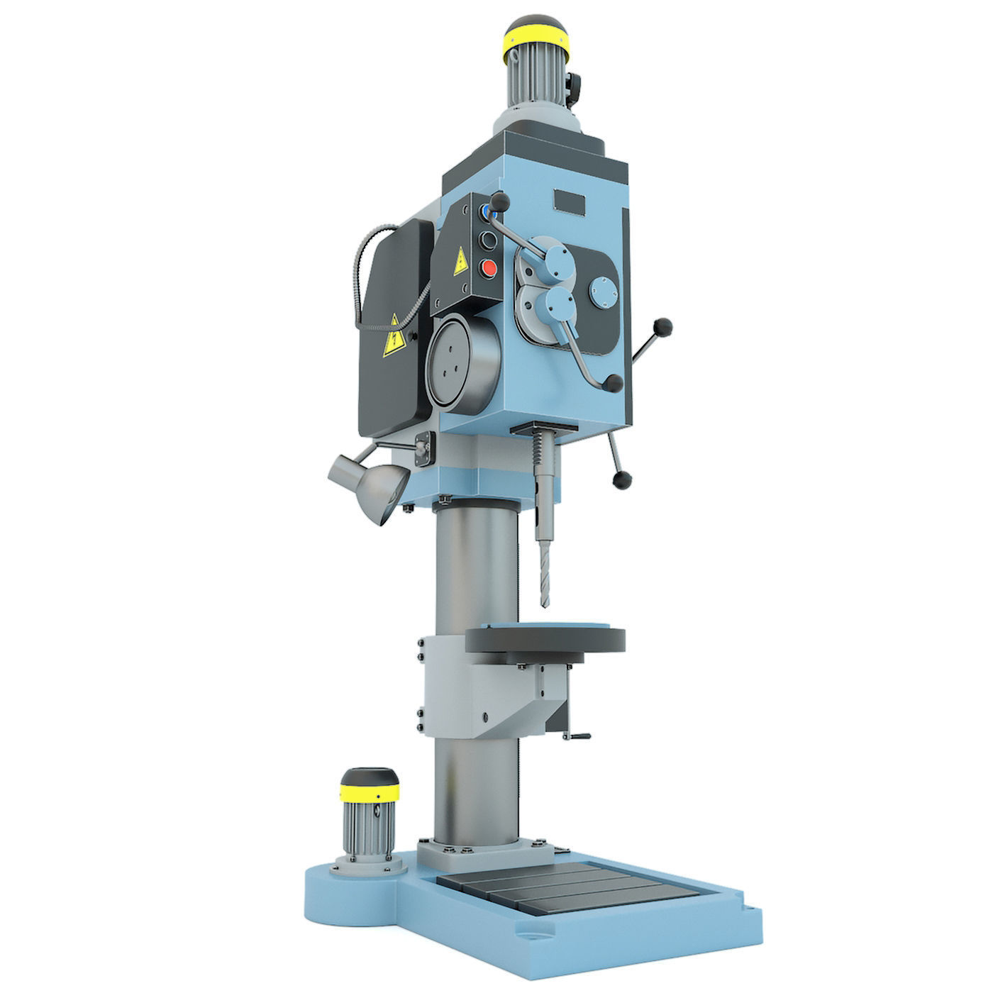 Industrial machine tool drilling vertical press 2N125 3D model_3