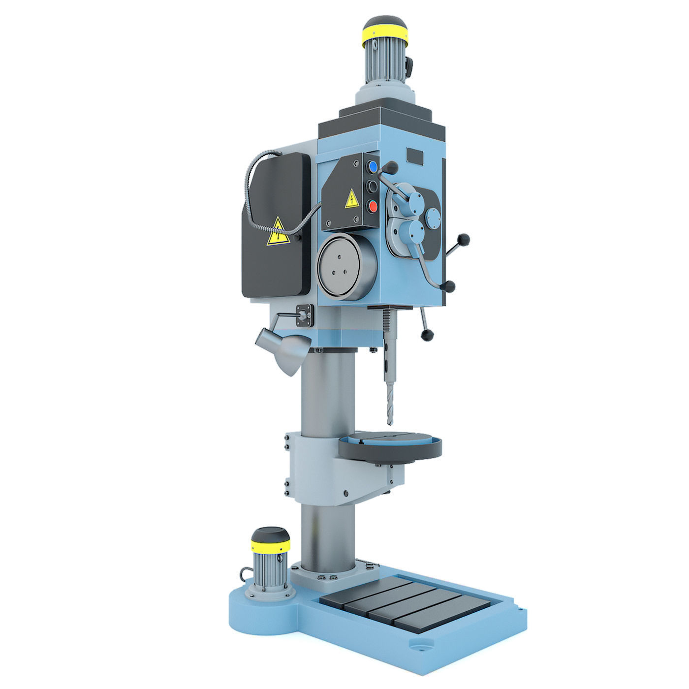 Industrial machine tool drilling vertical press 2N125 3D model_1