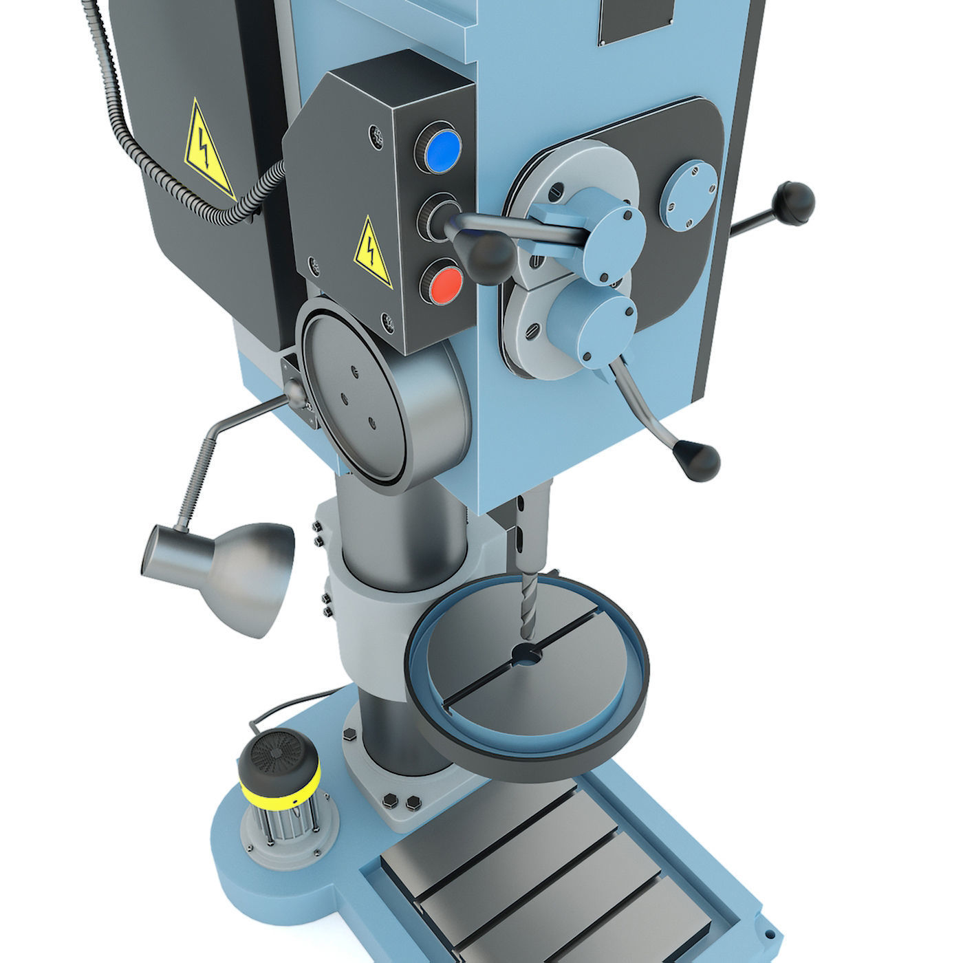 Industrial machine tool drilling vertical press 2N125 3D model_6