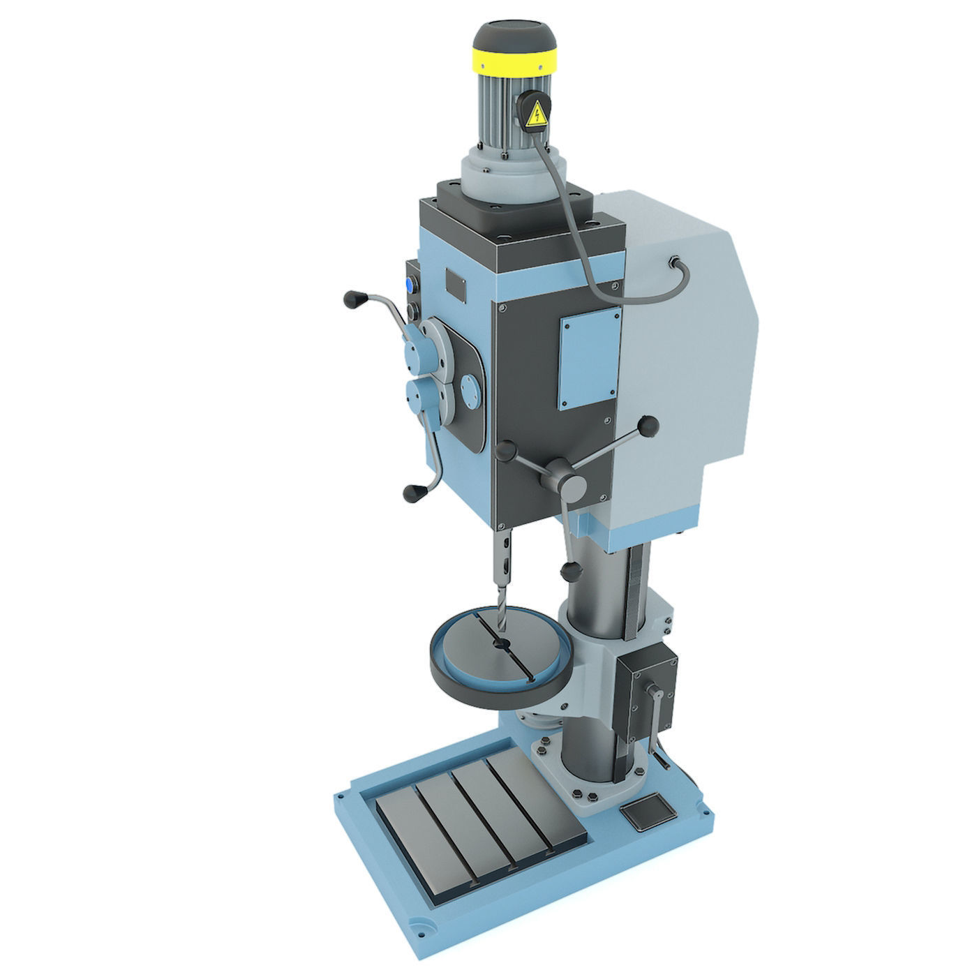 Industrial machine tool drilling vertical press 2N125 3D model_5