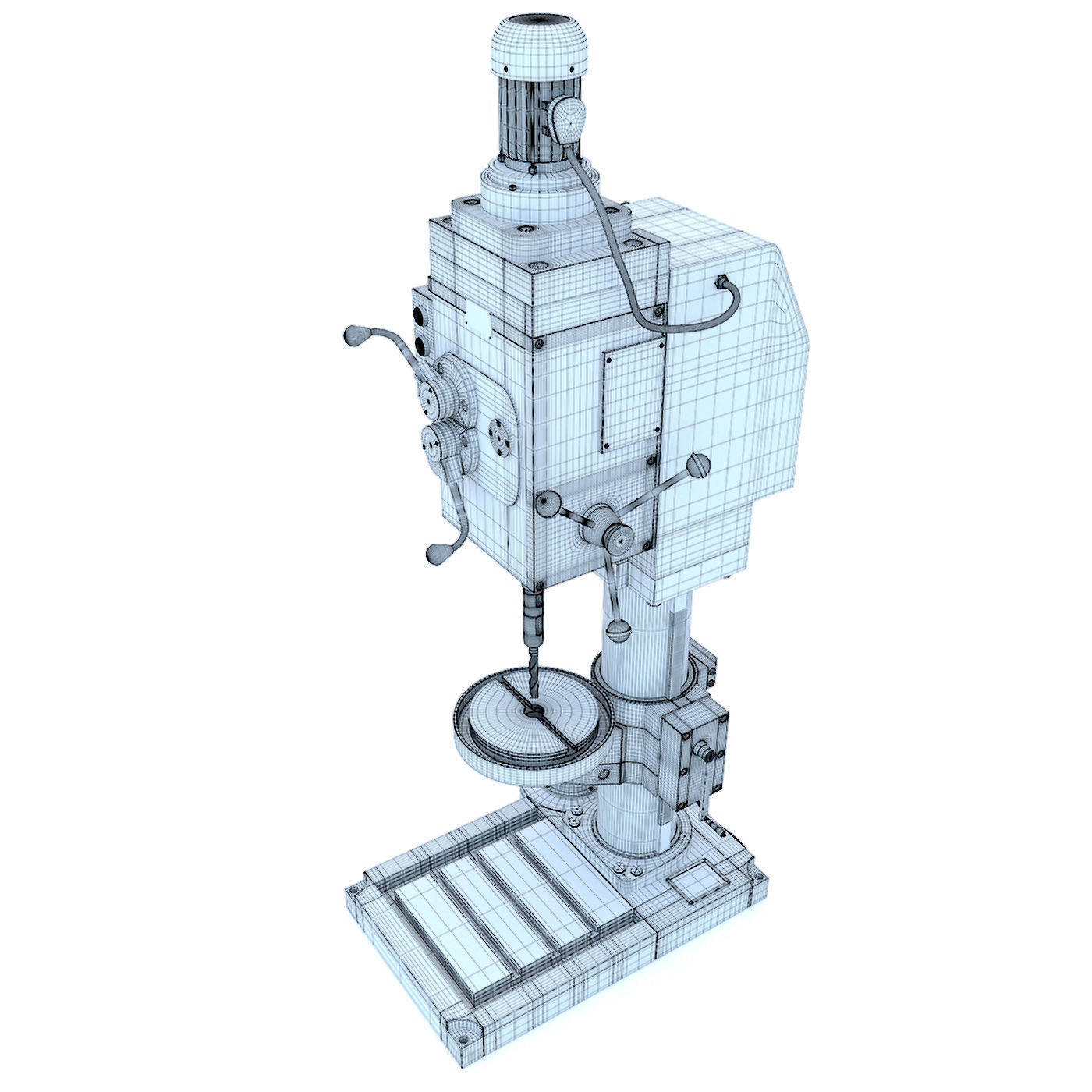 Industrial machine tool drilling vertical press 2N125 3D model_14