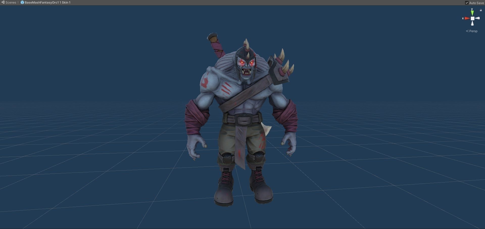 FantasyOrc1 character is holding sword Low-poly 3D model_17