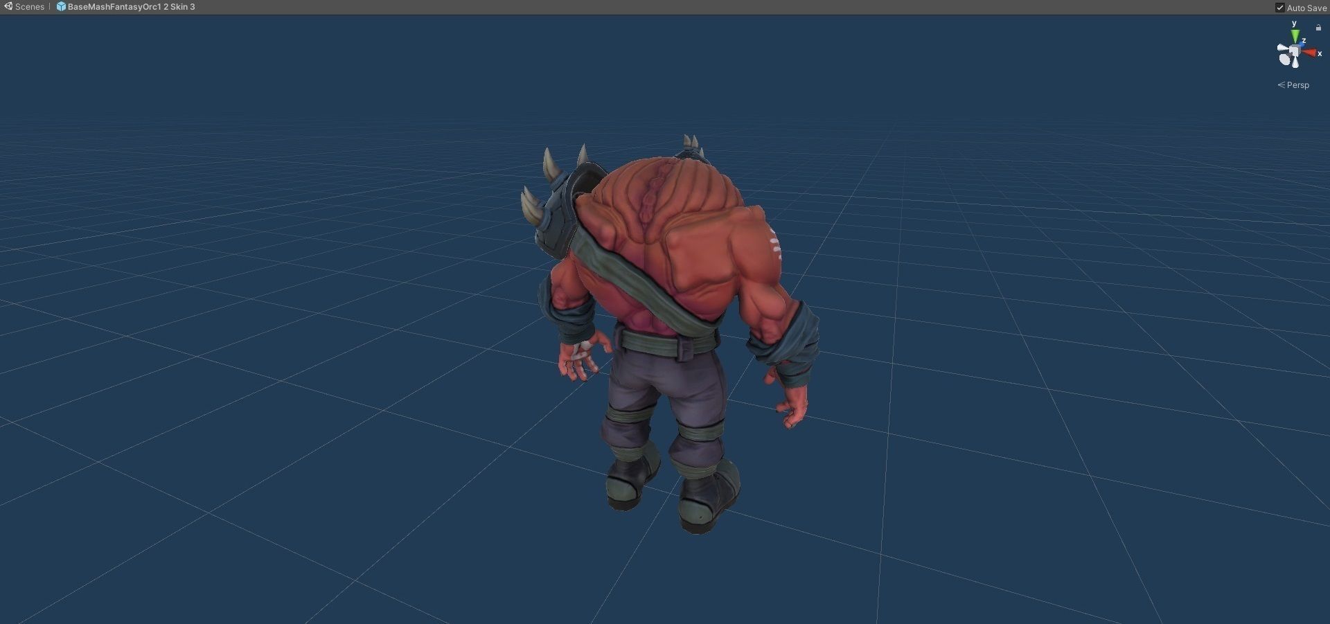 FantasyOrc1 character is holding sword Low-poly 3D model_13