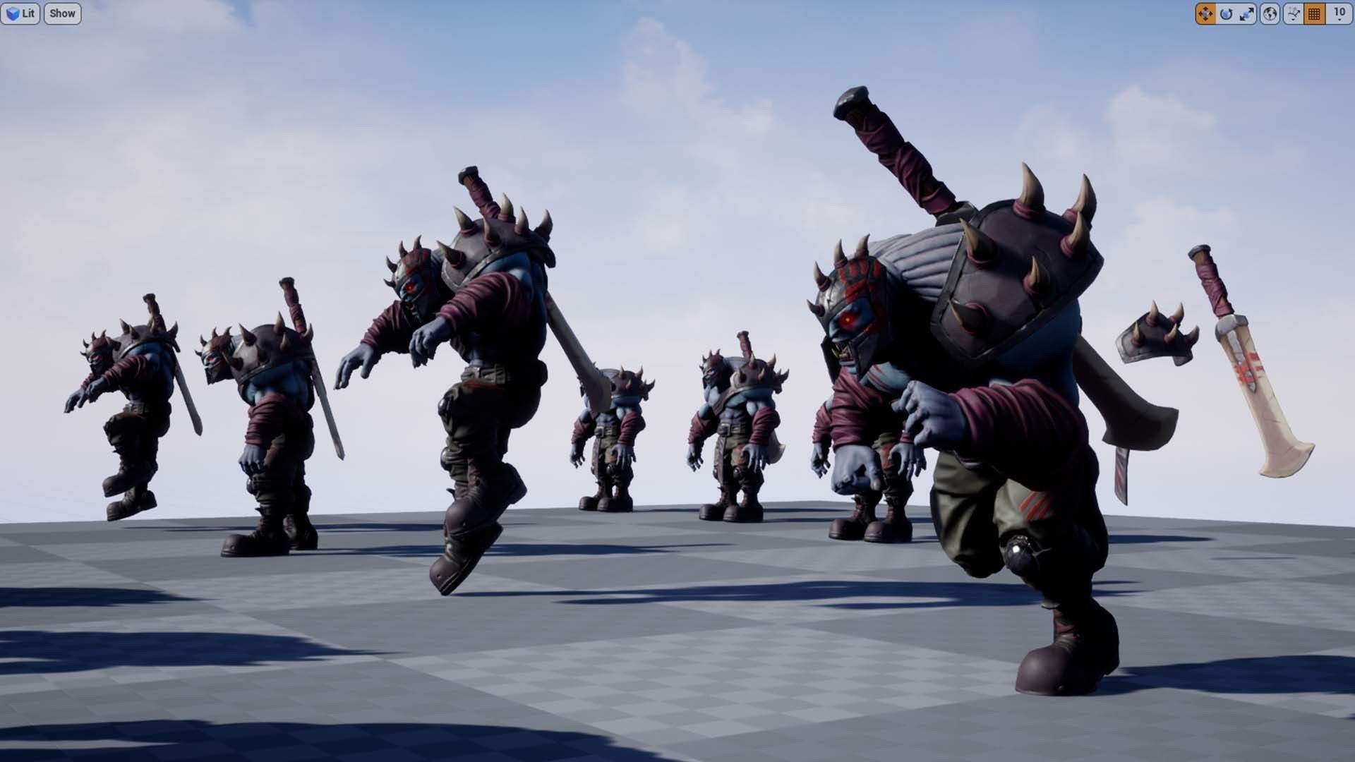 FantasyOrc1 character is holding sword Low-poly 3D model_12