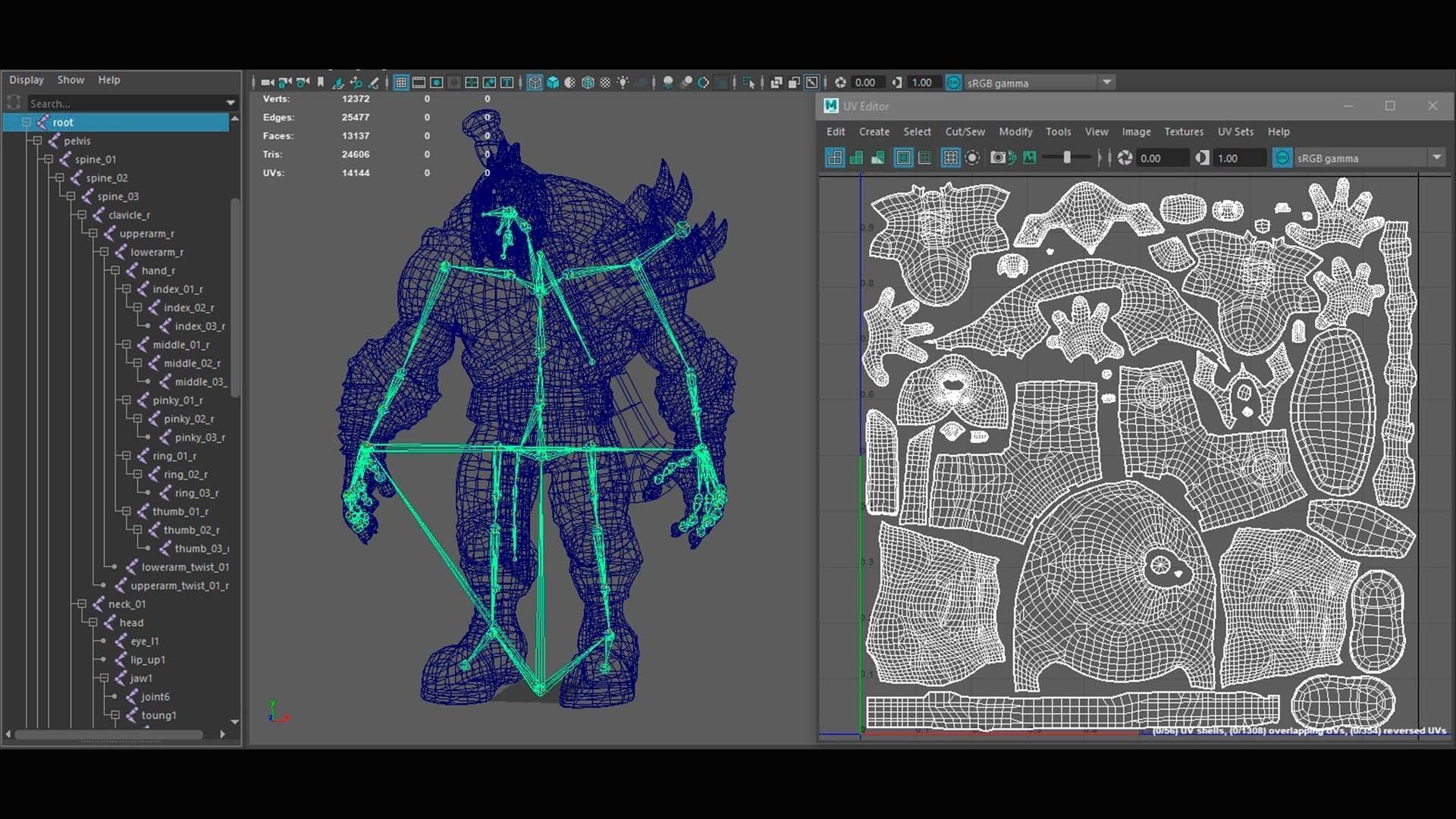 FantasyOrc1 character is holding sword Low-poly 3D model_18
