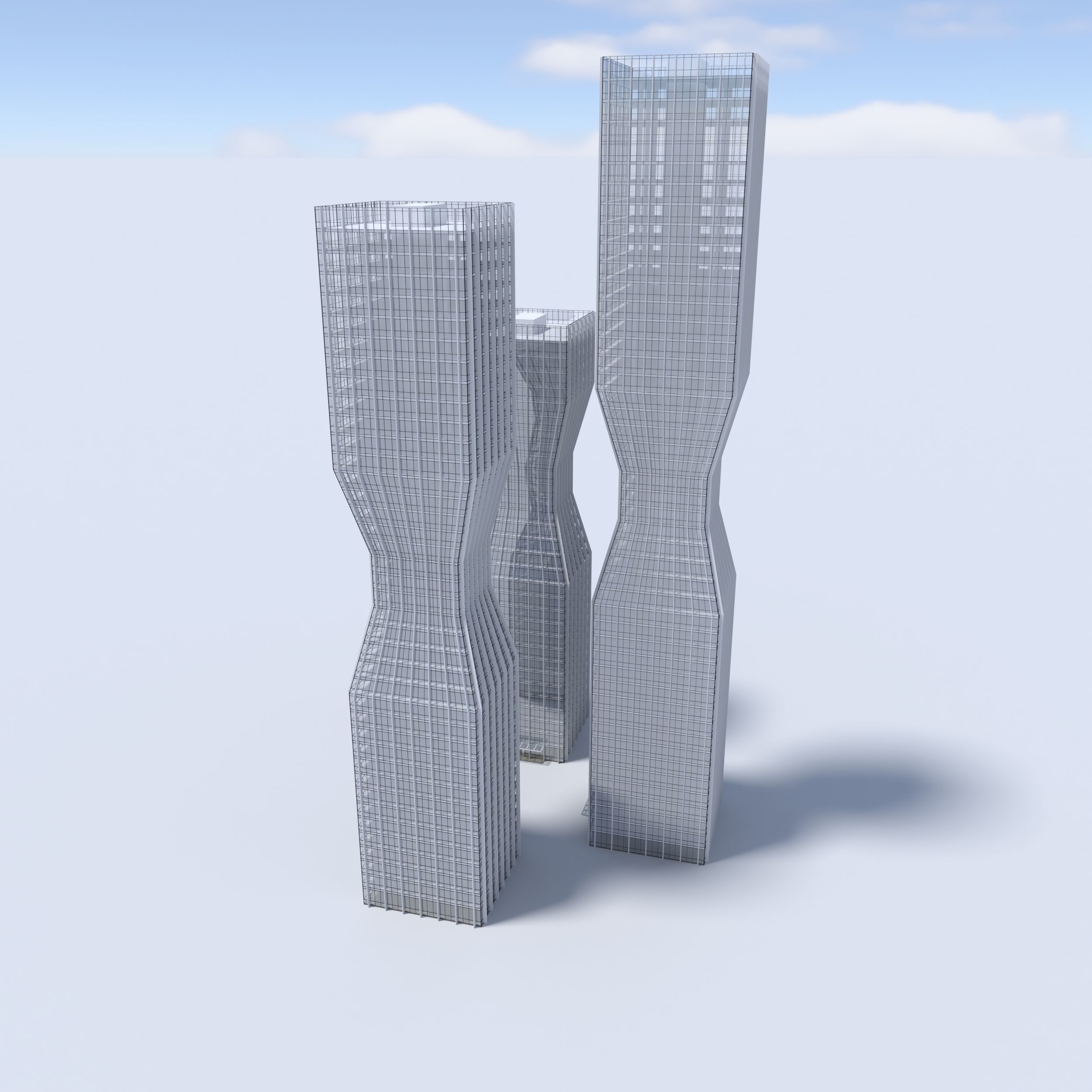 Tower 5 two skyscrapers - two skyscrapers 3D model_10