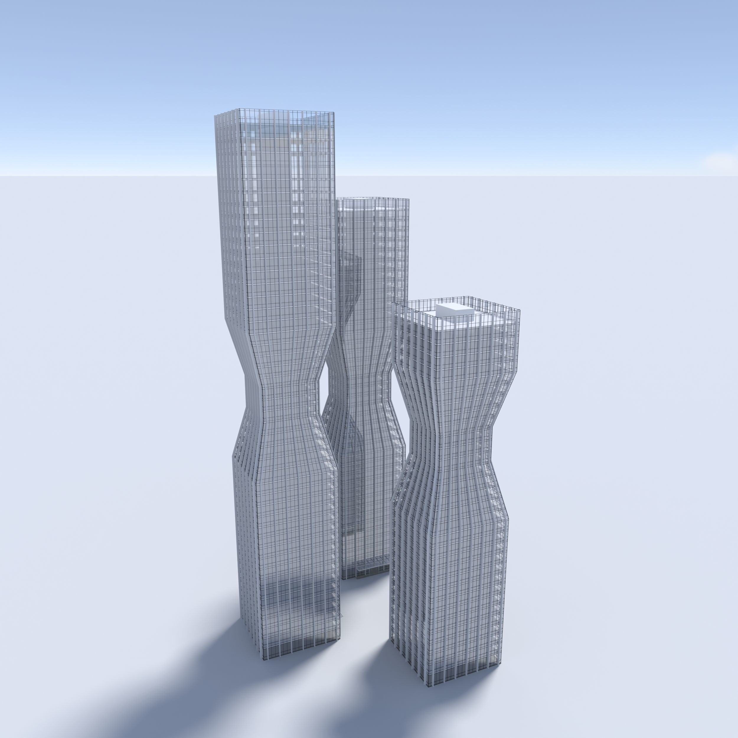 Tower 5 two skyscrapers - two skyscrapers 3D model_12