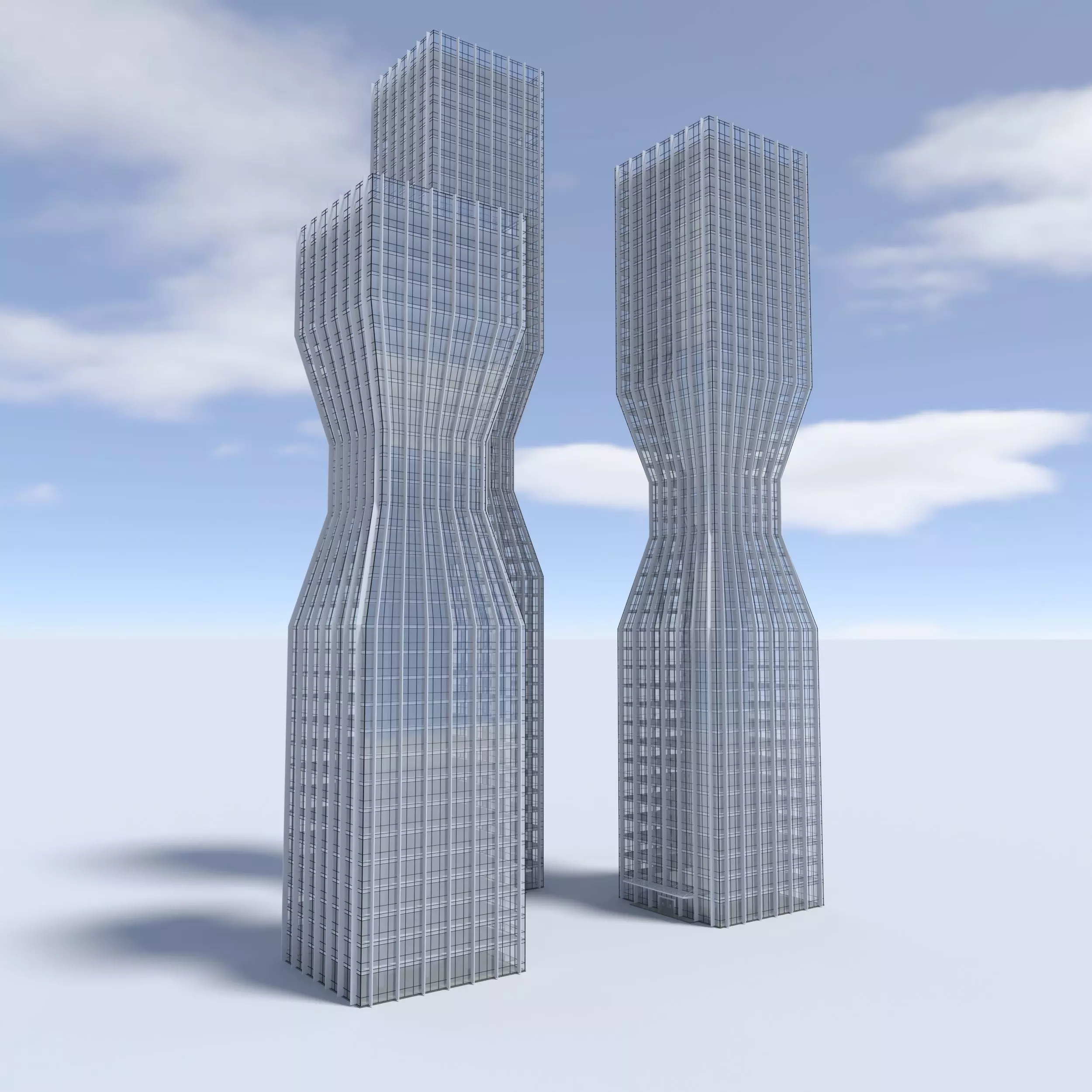 Tower 5 two skyscrapers - two skyscrapers 3D model_0