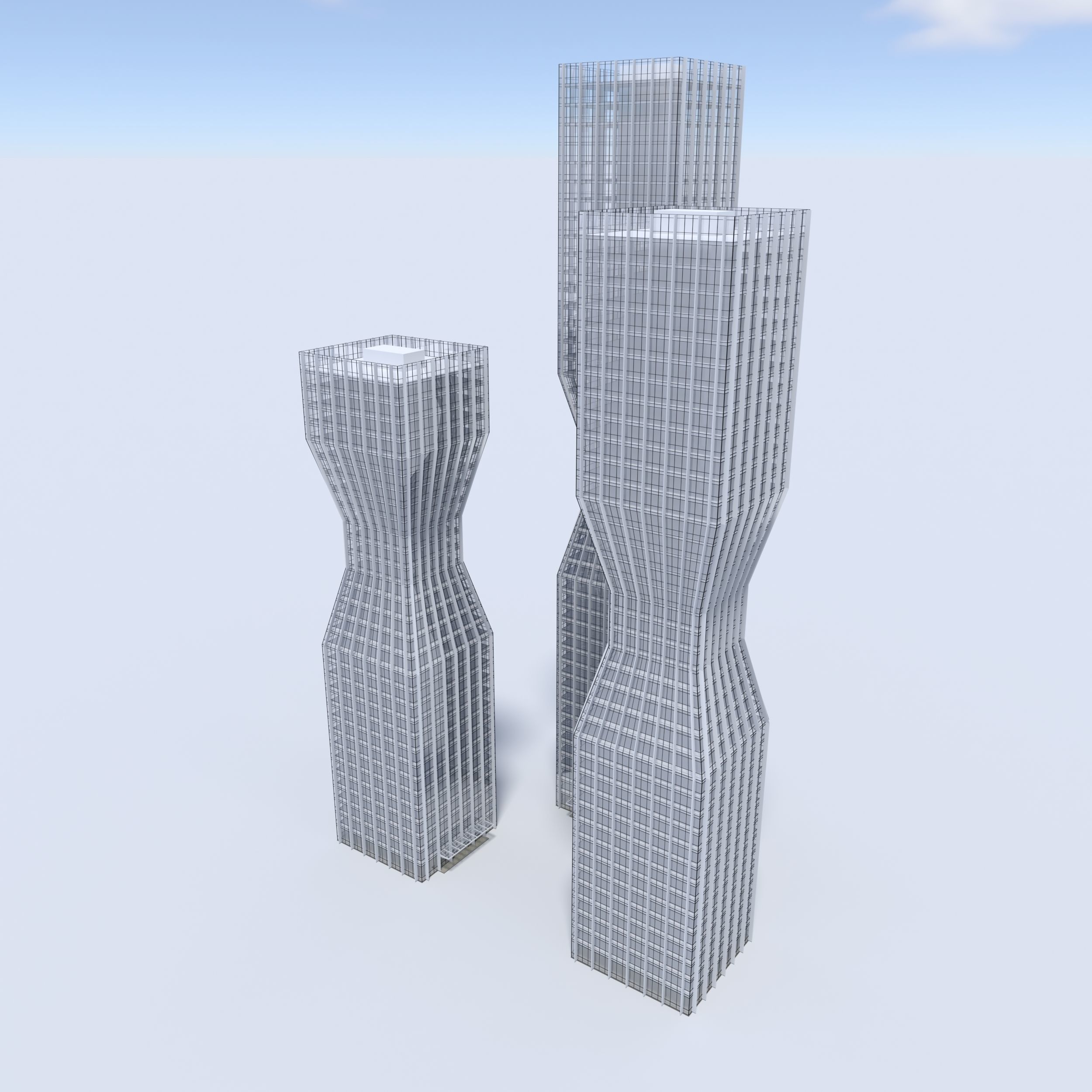 Tower 5 two skyscrapers - two skyscrapers 3D model_9