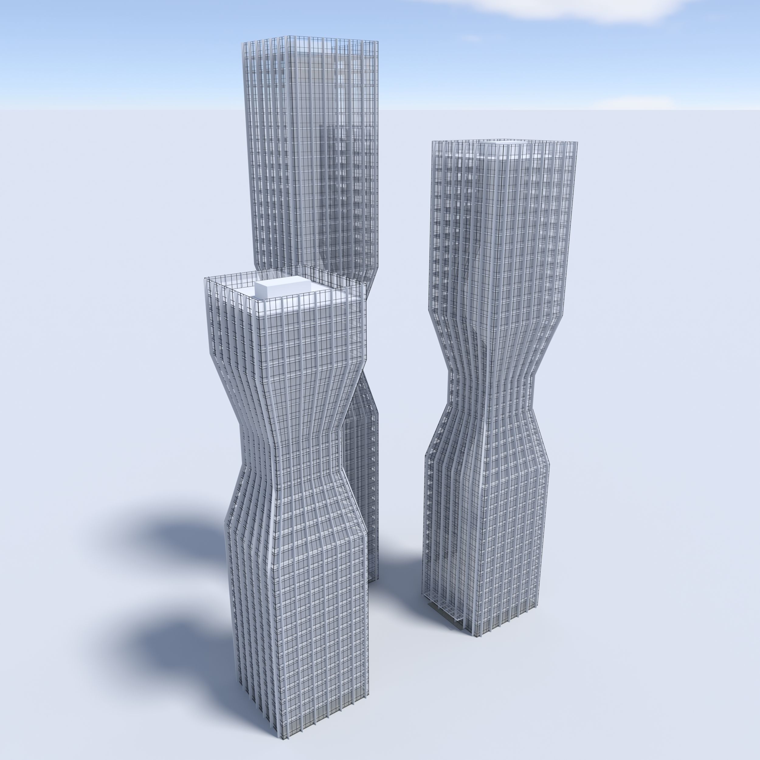 Tower 5 two skyscrapers - two skyscrapers 3D model_7