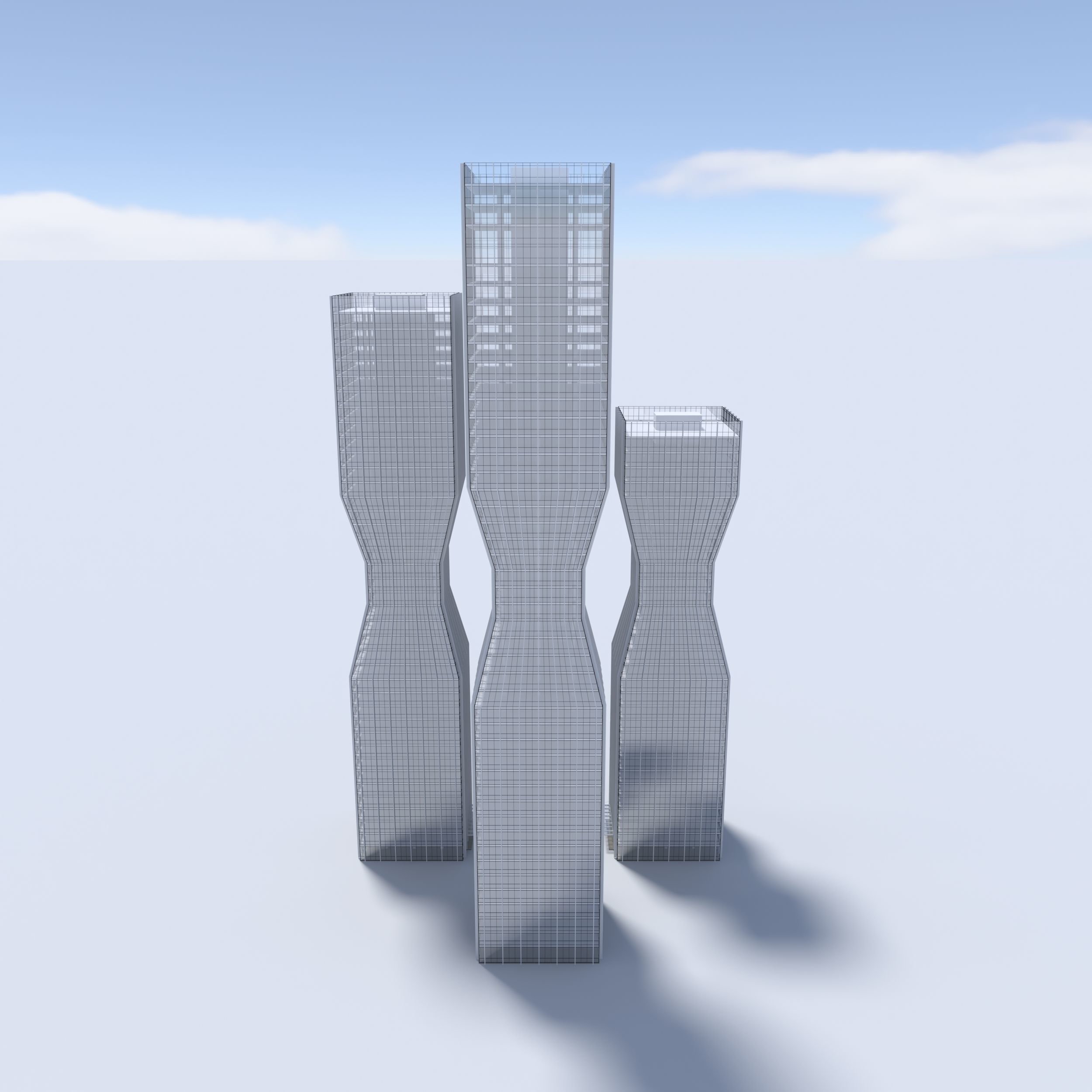 Tower 5 two skyscrapers - two skyscrapers 3D model_11
