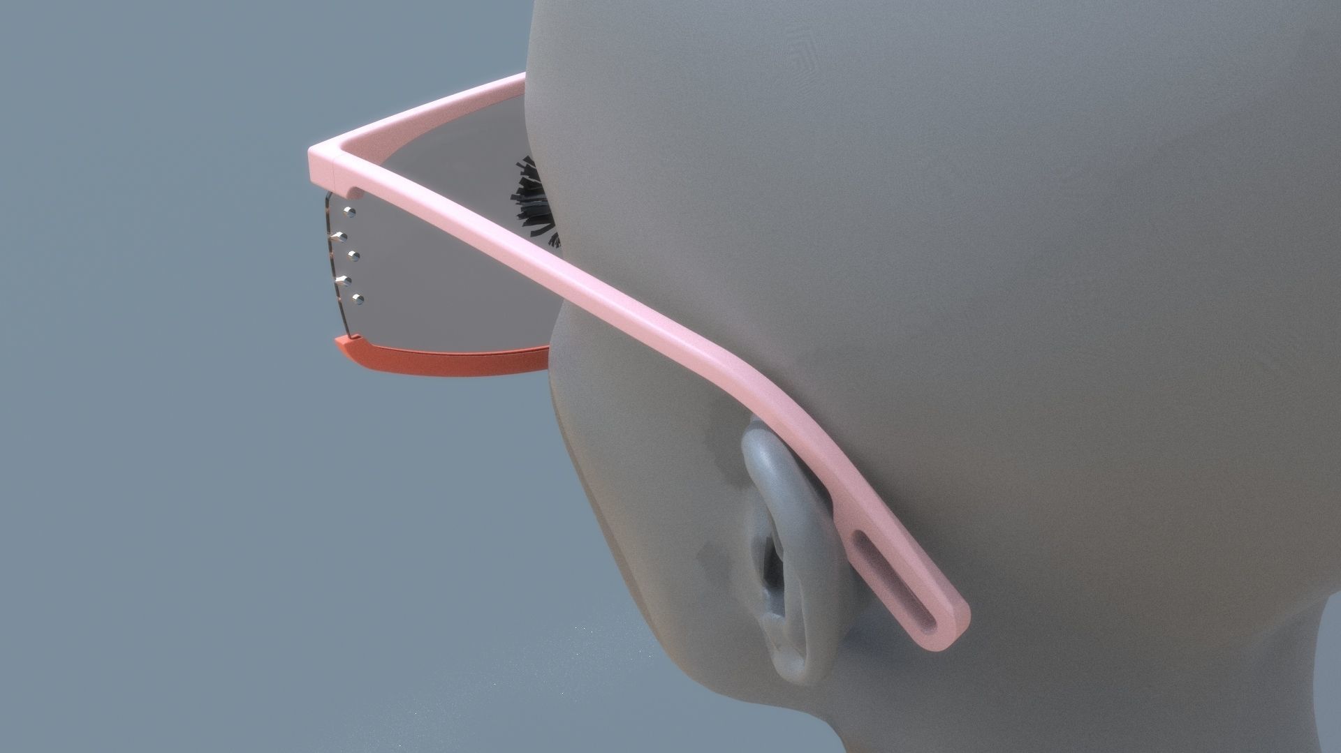 KENZO style fashion glasses 3D model_12
