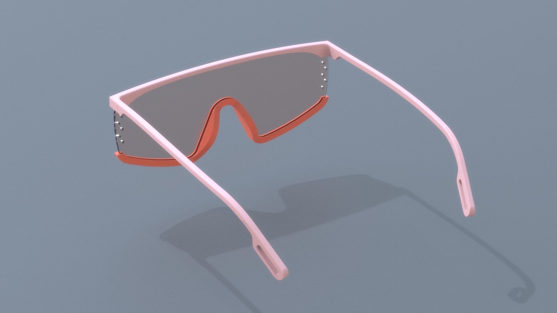 KENZO style fashion glasses 3D model_16