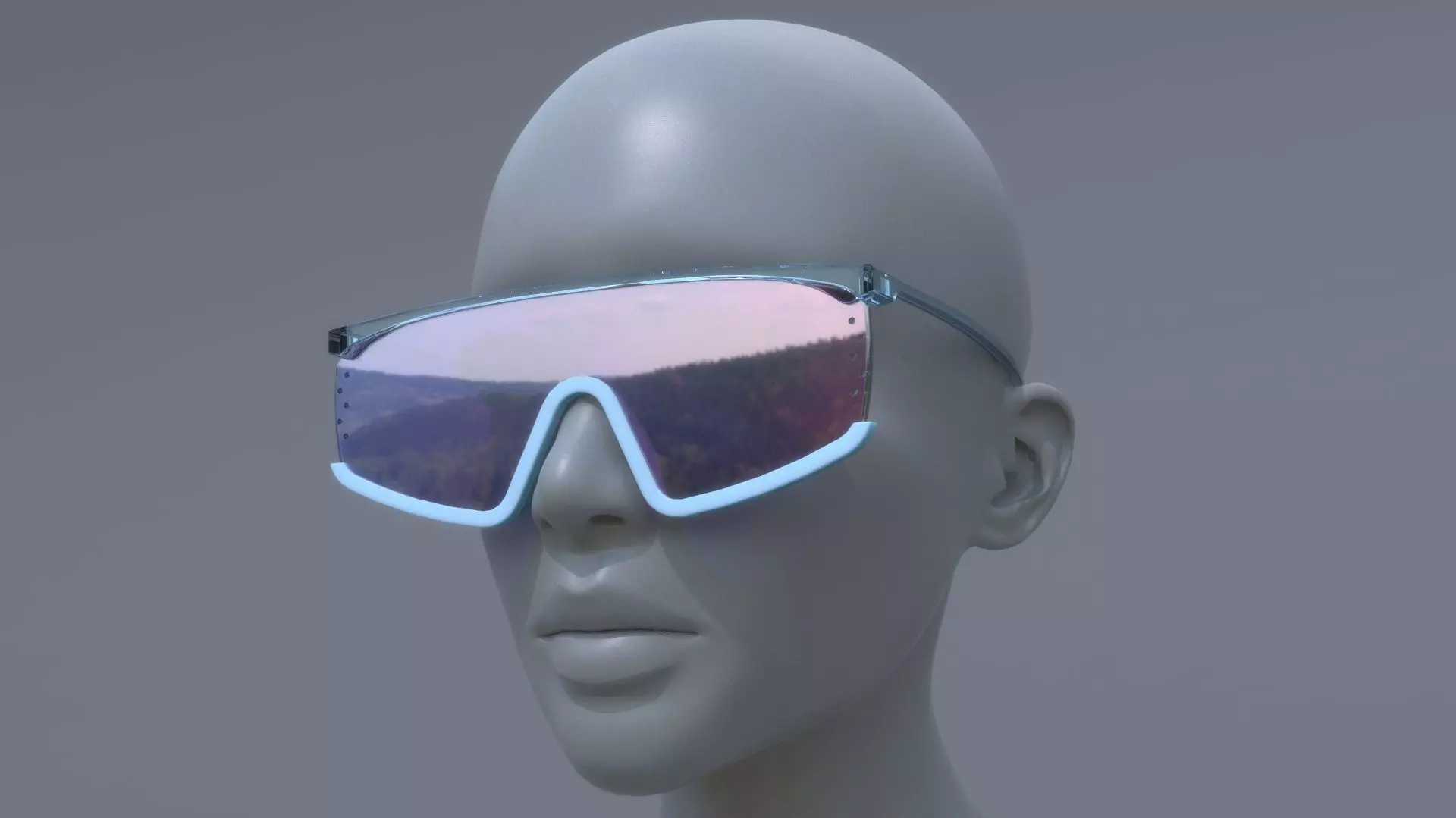 KENZO style fashion glasses 3D model_0