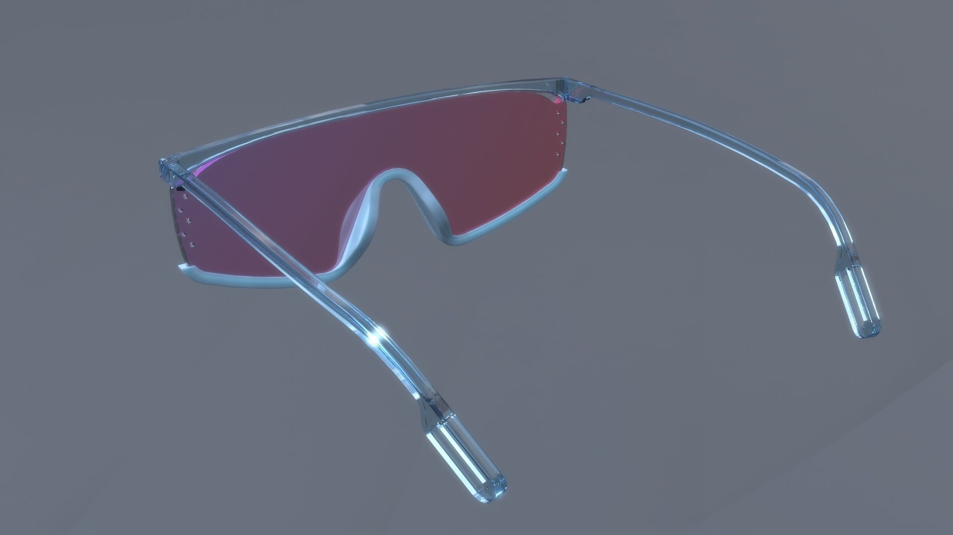 KENZO style fashion glasses 3D model_7