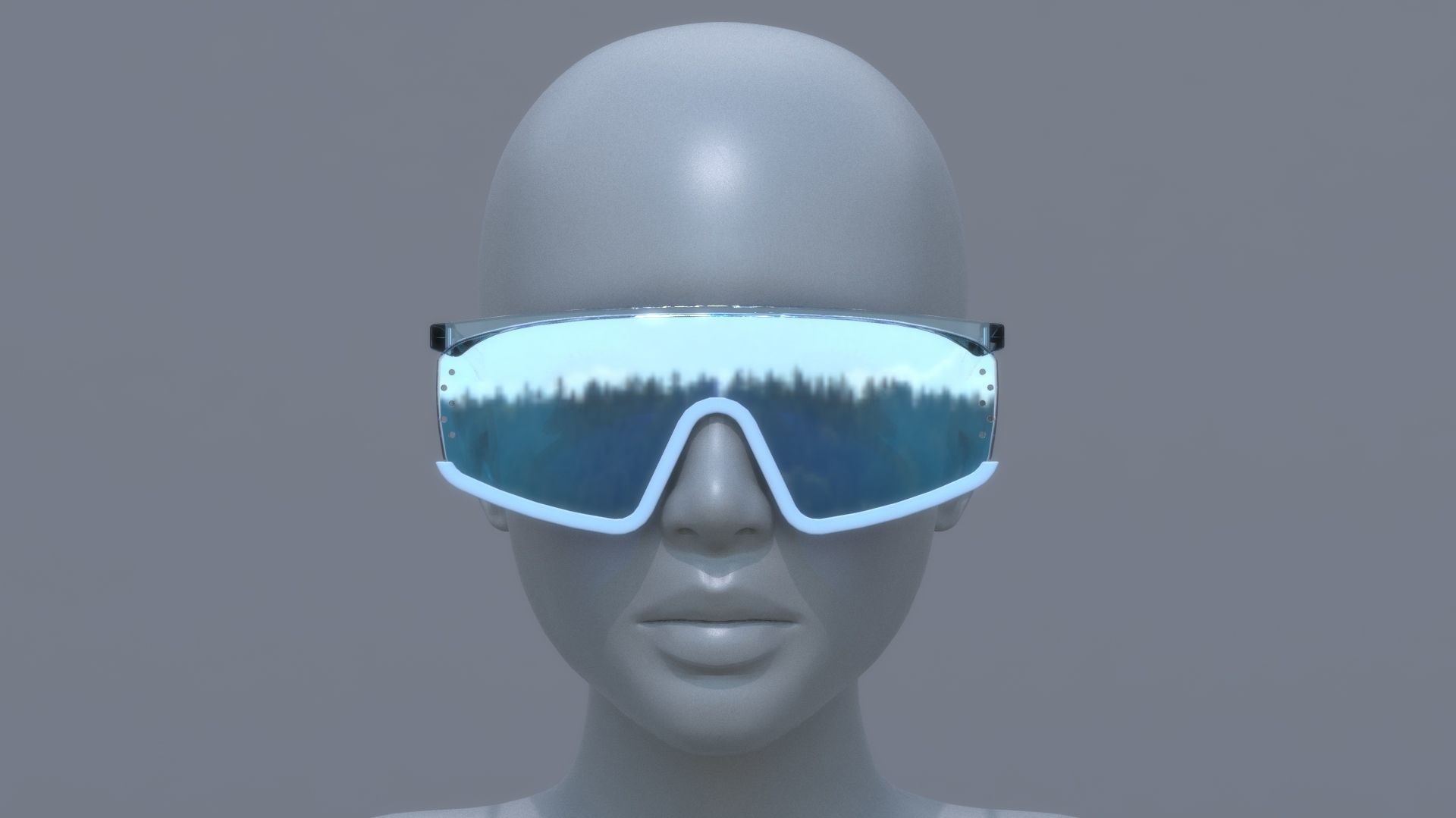 KENZO style fashion glasses 3D model_4