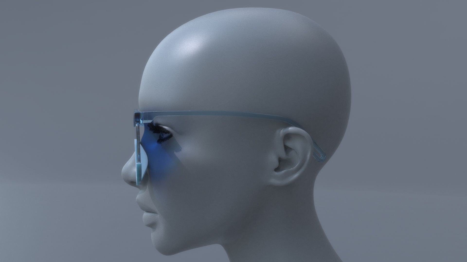 KENZO style fashion glasses 3D model_3