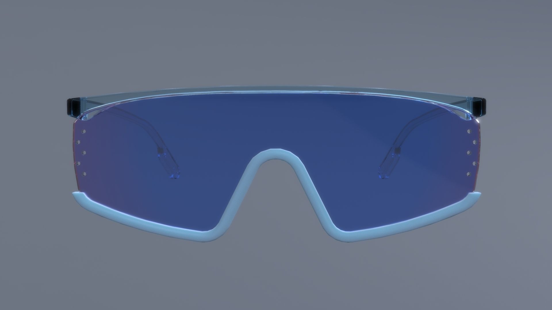 KENZO style fashion glasses 3D model_8