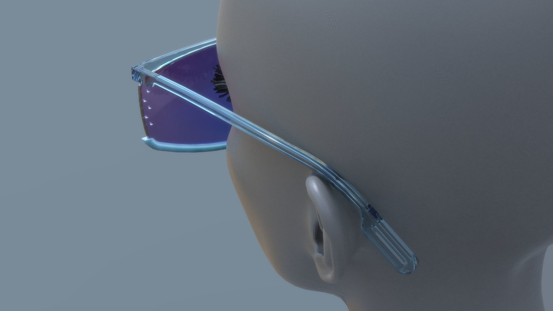 KENZO style fashion glasses 3D model_2