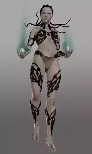 Young Female Necromancer 3D print model